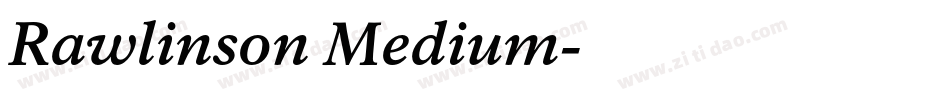 Rawlinson Medium字体转换